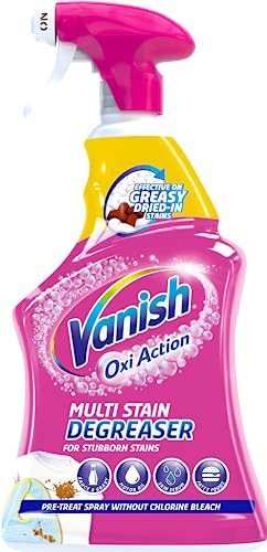 Vanish Gold Oxi Action Multi Degreaser Spray for Tough Stubborn Stains, 950ml, Pre-Treat, Our Best for Oil & Grease, 30 Seconds Stain Removal, For both Colours and Whites, Bleach Free