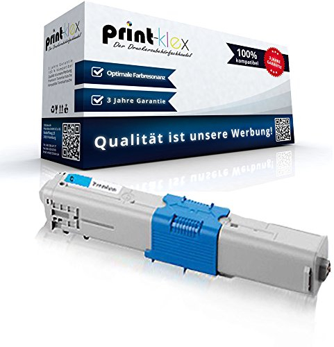Print-Klex Tonerkartusche kompatibel mit Oki MC 351 DN MC 352 DN MC 361 DN MC 362 DN MC 561 DN MC 562 DN MC 562 DNW 44469706 Blau Cyan C - Office Print Serie