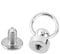Metallknopfnieten, 10 Stück Messing Silber Niet DIY Leder Craft Metallniet mit Pull Ring Schnalle für Taschen Gürtel Leder Armbänder Schuhe Stiefel Handtaschen