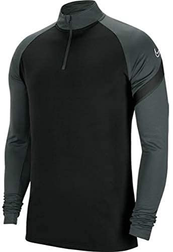 Nike Boy's Dri-FIT Academy Pro Long Sleeve Sweater with Zipper, Black/Anthracite/Black/White, XL
