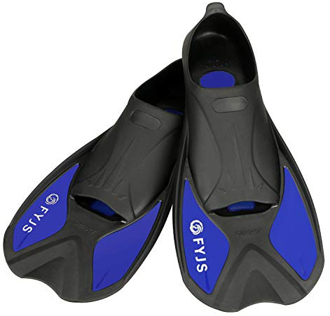 F FYJS Kurze Schwimmflossen, Reisegröße, Tauchflossen mit Netz-Tragetasche, für Erwachsene, Herren und Damen