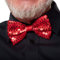 dressforfun 901019 Pailletten Fliege für Damen und Herren, Glitzer Schleife in Einheitsgröße, Bow Tie für Party Kostüm Fasching Karneval Zubehör Accessoire - diverse Farben - (rot| Nr. 303671)