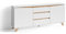 byLIVING Sideboard Valentin mit robuster Melamin Oberfläche in der modernen Kombination Artisan Eiche mit weiß, 2 Türen und 3, Holzwerkstoff, B 180, H 80, T 38 cm