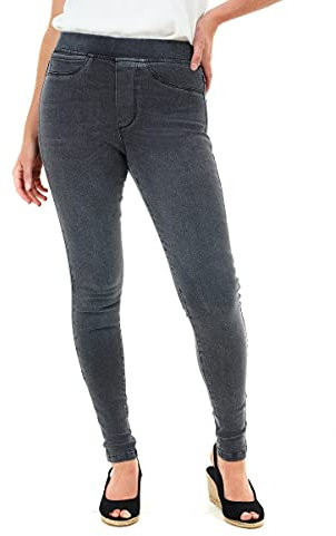 M17 Women Ladies Denim Jeans Jeggings Skinny Fit Classic Casual Trousers Pants with Pockets (8, Grey)
