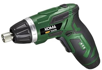 KOMA TOOLS ATORNILLADOR A BATERIA REVERSIBLE 3,6V LITIO 1300mA CON 53 ACCESORIOS 17,5x14,8cm