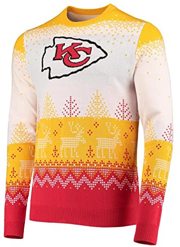 FOCO NFL Ugly Sweater Xmas Strick Pullover Kansas City Chiefs XXL