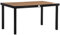 Outsunny Gartentisch für 6 Personen Esstisch Aluminiumtisch Gartenmöbel Loungemöbel pflegeleicht Kunststoff Natur+Schwarz 140 x 90 x 74 cm