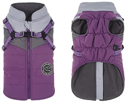 Savlot Hundemantel für kleine Hunde Wasserdicht Winter Warme Hunde Jacke Winddichter Wintermantel Kuschelige Reflektierend Hundejacke Kleiner Hundegeschirr Welpenjacke Weste Kleidung XXL