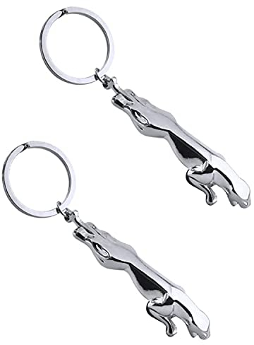 YULIAO 2 Auto-Schlüsselanhänger, Key Ring, Auto Schlüsselringe, Aus Leopardenförmiger Schlüsselbund, Kreative Metall Keychain, Fertig zum Verschenken, Handtasche Autotelefon Dekoration