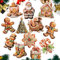 COLOFALLA 24 Stücke Weihnachtsbaumschmuck Papier Lubkuchenmann Weihnachtsbaum Anhänger Lebkuchenmann Anhänger Tannenbaum Anhänger zum Basteln Geschenkanhänger Weihnachten Klein Weihnachtsdeko DIY