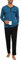 Yukiuiny Pyjama Homme Coton Ensemble Hauts de Pyjama Tee Shirt Manches Longues Col Rond Boutons Vêtements d'Intérieur Plaid Carreaux Vêtements de Nuit Grande Taille Confortable Bleu+Noir M