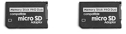 Censous 2X Adattatore, da -SD/-SDHC TF A Memory Stick MS Pro Duo Card per PSP Card Adapter