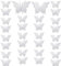 Ruidee 4 Stück Papier Schmetterling Banner 2.8m 3D Schmetterling Girlande zum Aufhängen Bunte Schmetterlings Papiergirlande für Hochzeit,Geburtstag Party Dekoration (HD/White)