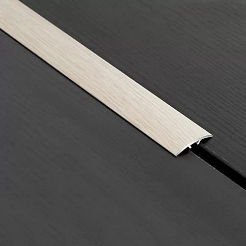 Floor Gap Cover Strip,Wood Floor Traversing Bars/T Trims for Double Groove Wood Grain Door Reducer Molding,Tile Trim Joint Strips