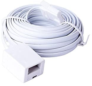 ERHUO 3m BT to BT Extension 4 wire Flat Home Telephone Phone Cable Lead Cable Extension Cable for BT UK Landline Phone Cord Home & Office Fax (3m)
