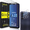 QULLOO Verre Trempé pour Samsung Galaxy A25 5G [3 Pièces] + Caméra Protecteur [3 Pièces], Protecteur D'écran Ultra Résistant Dureté 9H Film Protection Écran HD Transparent
