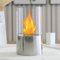 JHY DESIGN Ciotola da tavolo per fuoco, alto 29 cm, Camino portatile, bruciatura pulita a bioetanolo, senza ventilazione, camino da tavolo (Argento)