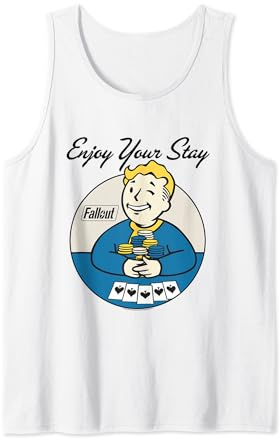 Fallout Video Game Vault Boy Poker Goditi il Tuo Soggiorno Canotta
