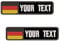 misscase 2 Stücke Benutzerdefinierte deutsche Militär Name Patch, personalisierte gestickte Text Namensschild mit Klettverschluss/Aufbügel (5x1.25in)