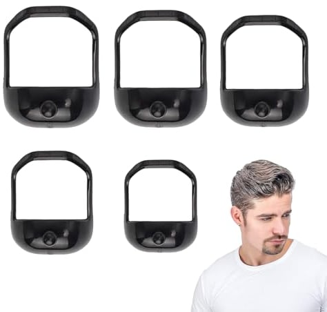 Bartformer Schablone Bart Shaping,5 Stück Werkzeug Bart Styling-Schablone,Bartformungs-und Stylingwerkzeug,für Bartkamm Styling Tool Bartpflege,Schwarz
