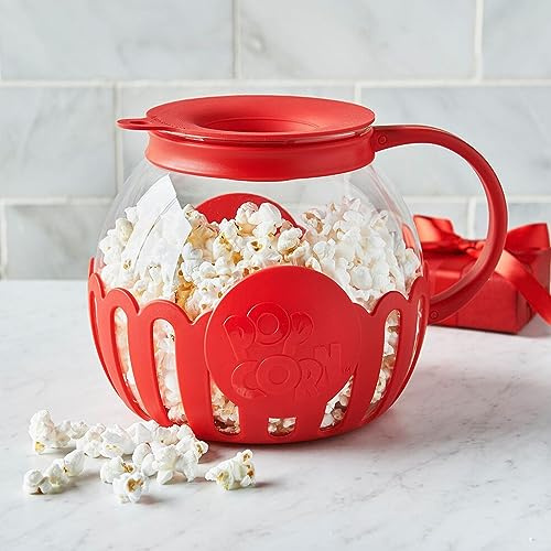 Palomitas de maíz para microondas, vidrio de borosilicato de 2.25 cuartos de galón, recipiente para palomitas de maíz para microondas, recipiente de palomitas de maíz de vidrio para microondas, cuenco
