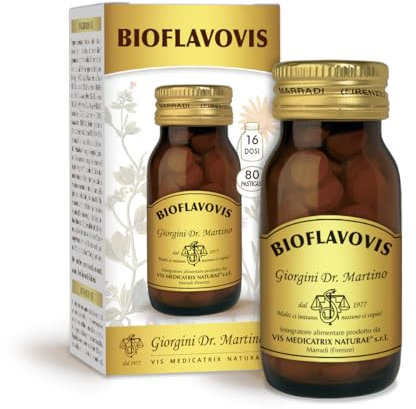 Dr Giorgini BIOFLAVOVIS pastiglie - 40 g (integratore di flavonoidi, con rutina, uercetina, vite rossa e mirtillo),