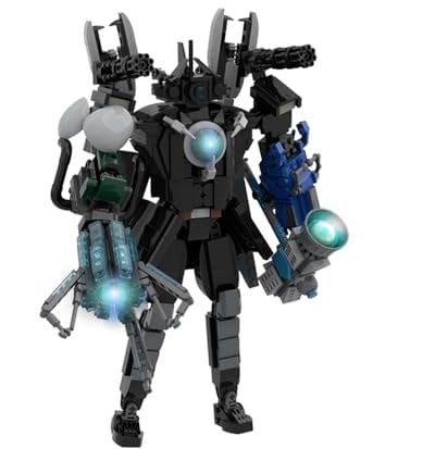 NobiMart Upgraded Titan Clockman Block Toy, Titan Clock Man Game Model Toys, Reproducible Assembly Block Toy, Movable Figures Set (08 - Type)
