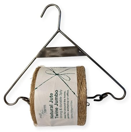Cast iron hanging jute string dispenser garden accessory | Garden accessory | Supplied with 375m Natural Jute Twine