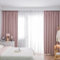 KnSam 2er Set Rose Fenster Vorhang Deko, Gardine Vorhänge Einfarbig, Polyester Ösen Vorhang Verdunkelung Muster Ösen Gardinen Blickdicht, Jeder B 137 x H 229cm