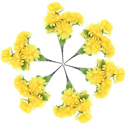 MERRYHAPY Künstliche Chrysanthemen Für Friedhöfe Grabdekoration Mit Kunstblumen Naturgetreue Herbstblumen Langlebige Kunststräuße Für Opfergaben