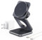 KU XIU X40Q Foldable Qi2 Wireless Charger, 15W MagSafe 3-in-1 Fast Charging Station for iPhone 16/15/14/13/12, 5W for Apple Watch 10/9/8/7/Ultra & AirPods Pro/4/3/2, Durable Aluminum, Portable - Grey