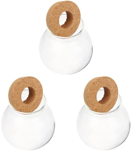 Parliky 3stücke Hydroponik Vase Tischpflanzen Terrarium Kleiner Runder Blumentopf Für Wasserpflanzen Für Schlafzimmer Und Büro Design Mit Handwerkskunst