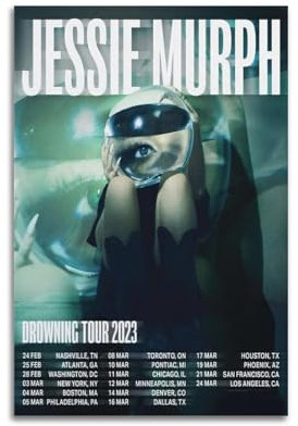 ydhgebn Jessie Murph Vintage-Poster, Wandkunst, 30 x 45 cm, ungerahmt, für Schlafzimmer, Wohnzimmer, Küche, Esszimmer, Badezimmer