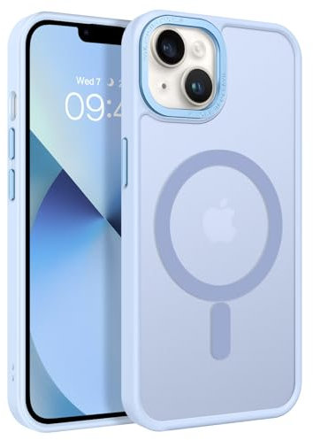 GaoBao für iPhone 13 Hülle, Handyhülle iPhone 13 [Kompatibel mit MagSafe] Durchscheinende Matte Magnetische Stoßfeste Anti-Fingerabdruck Schutzhülle, Handyhülle für iPhone 13 6.1 Case, Hellblau