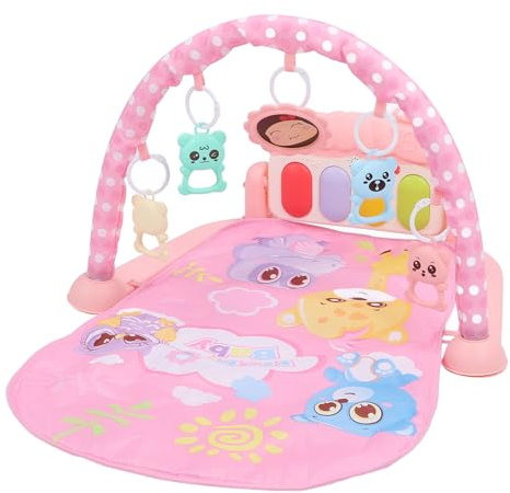 TOPINCN Fußklavier-Spielmatte für Neugeborene, Kick-and-Play-Klavier-Gymnastikmatte mit Weicher Krabbelmatte für Baby-Musik-Fitness
