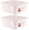 Best House | Plastic Washing up Bowl Basin | 6 Litres | Small Square | WHITE | 2 pcs | Multipurpose Bath Tub/Washing Tub for Kitchen, Bathroom, and Household Use (Pack of 2)
