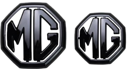 HAHYHL Abdeckung Emblem für MG EHS 2020,Schwarz Vorne Kühlergrill Hinten Kofferraum Aufkleber Zeichen Logo Schriftzug 3D Metall Selbstklebend Auto Außen Dekoration Zubehör