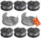 Lebenswuerze Ersatzfadenspule Für Bosch Rasentrimmer Akku EasyGrassCut 23/26/18/18-230/18-260/18-26, 6PCS Fadenspulen F016800569 2PCS Trimmerkappen F016F05320 (Nylon-Trimmerfaden Ø1.65mm Länge 4.9m)