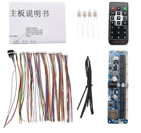 6-stelliges Nixie-Röhren-Brett, DIY-Kit mit DS3231M und Fernbedienung, für IN12 IN14 IN18 QS30-1 Röhren, STC15W408AS MCU & Boost-Modul