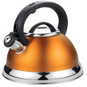 Wasserkessel aus Edelstahl (orange)