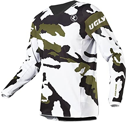 UGLY FROG Spezieller Design Cool Leistung Downhill Trikot Lange Ärmel Herren Mountainbike Freeride BMX Fahrradtrikot Motocross MTB/Downhill Bekleidung