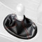 RedlineGoods Schaltsack Manschette kompatibel mit Honda Civic 2001-05. Maßgeschneidert - Nicht universell. Echtes Top Qualitat Italienisches Alcantara. Schwarz mit Rotem Faden