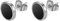 Flongo Ohrstecker Knopf, 10mm Edelstahl Ohrstecker Gestüt Stecker Ohrringe Ohrhänger Tunnel Illusion verjüngt Cheater Faux Fake Ohrstecker Silber Schwarz Charm Charme Herren, Damen Ohrschmuck