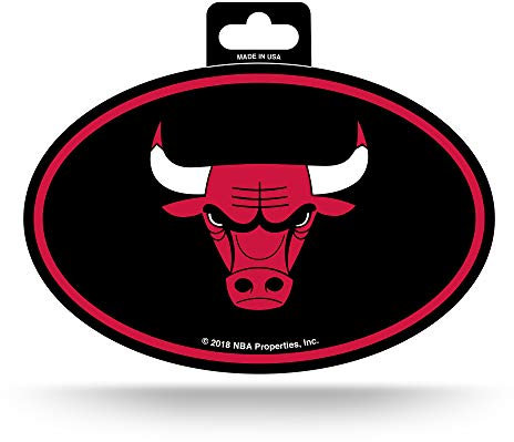 Rico Industries Unisex Sticker NBA Chicago Bulls Color Team Logo Oval Aufkleber, Teamfarbe, Einheitsgröße