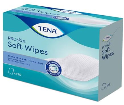 TENA Soft Wipe 19 x 30 cm | Packung (135 Stück)