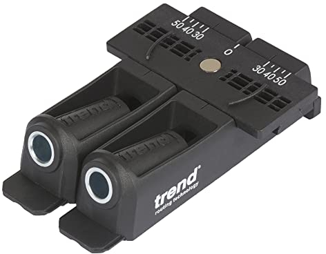 Trend 3 in 1 Pocket Hole Jig Kit with Pocket Hole Jig, HSS Drill Bit & Depth Setting Collar, Square Drive Bit, 50 Screws & Kit Storage Case, PH/JIG/BK