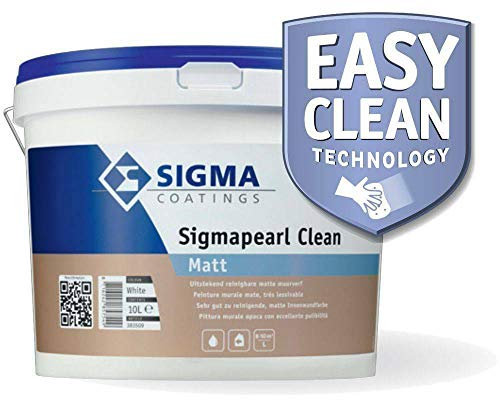 Sigma Pearl Clean Blanc 10 l Peinture super lavable – Détachable pour intérieur