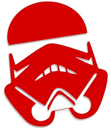 Decus Star Wars Stormtrooper L 0150 (rot) // Sticker OEM JDM Style Aufkleber