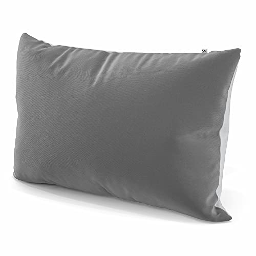 Wolkenfeld Kopfkissenbezug 70x90 Anthrazitgrau - Öko-Tex-Zertifiziert - superweich und bügelfrei - superweicher Kopfkissenbezug 70x90 mit verdecktem Reißverschluss - Hochwertiger
