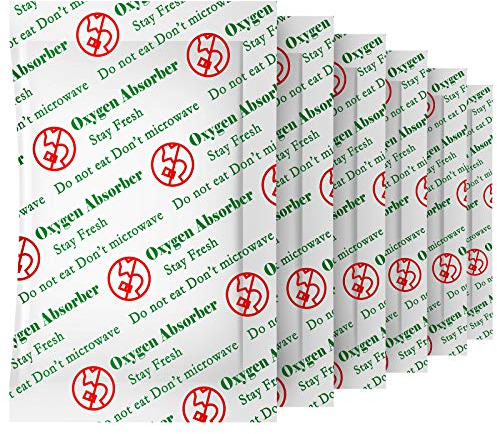 VacYaYa 100CC(100-Pack) Food Grade Oxygen Absorbers Packets for Home Made Jerky and Long Term Food Storage, Stored in Vacuum Bag and 3 times Oxygen Absorption Capacity